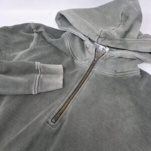 Cotton Citizen Green Quarter Zip Side Zip Hoodie Sweater Men's Medium M